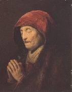 An old woman at prayer (mk33), REMBRANDT Harmenszoon van Rijn